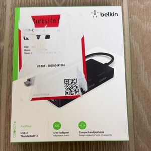 Belkin Black and White USB-C Adapter